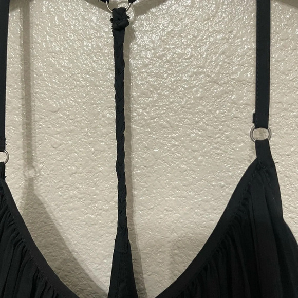 Abercrombie & Fitch Pleated Sleeveless A-Line Mini Dress Straps Black Size XS - Picture 7 of 13